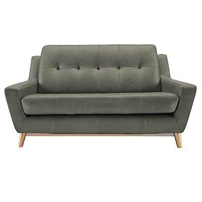 G Plan Vintage The Fifty Three Small 2 Seater Leather Sofa Capri Grey G Plan Vintage The Fifty Three Small 2 Seater Leather Sofa Capri Grey